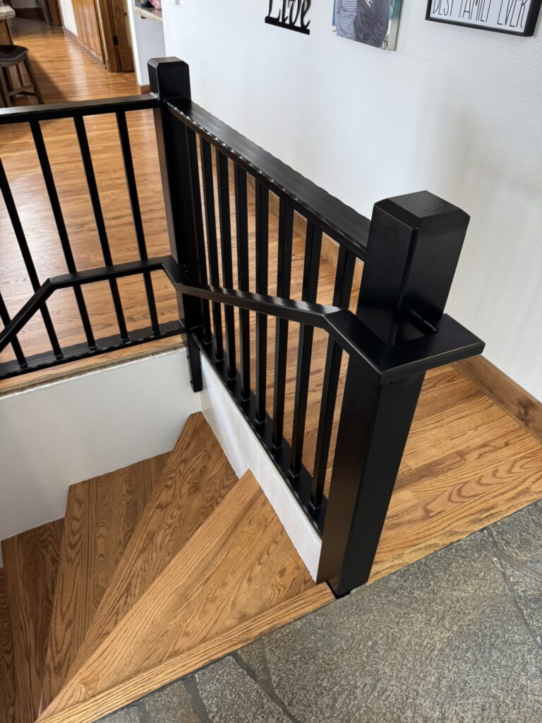 custom railing black metal