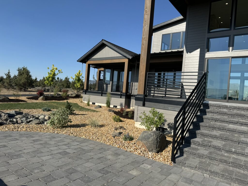 outdoor metal handrailing for stairs