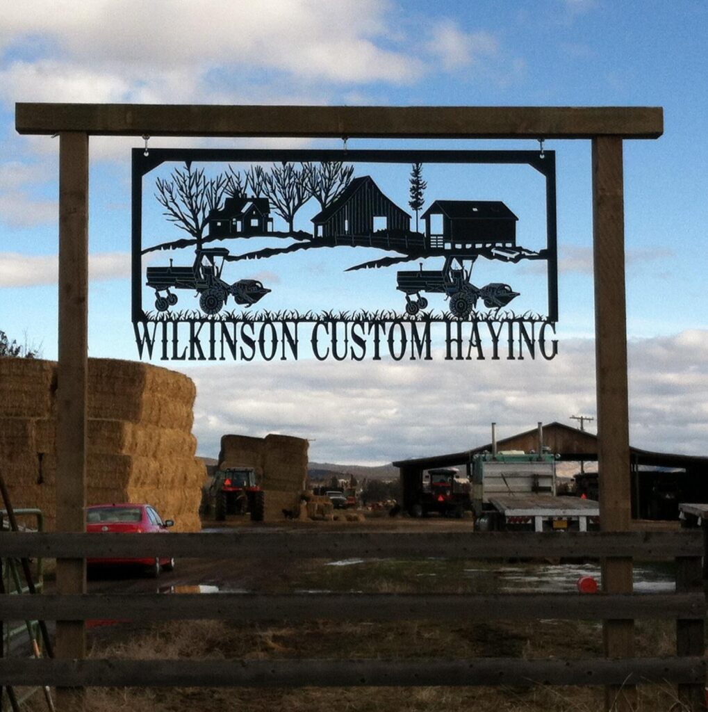 rectangular custom metal sign