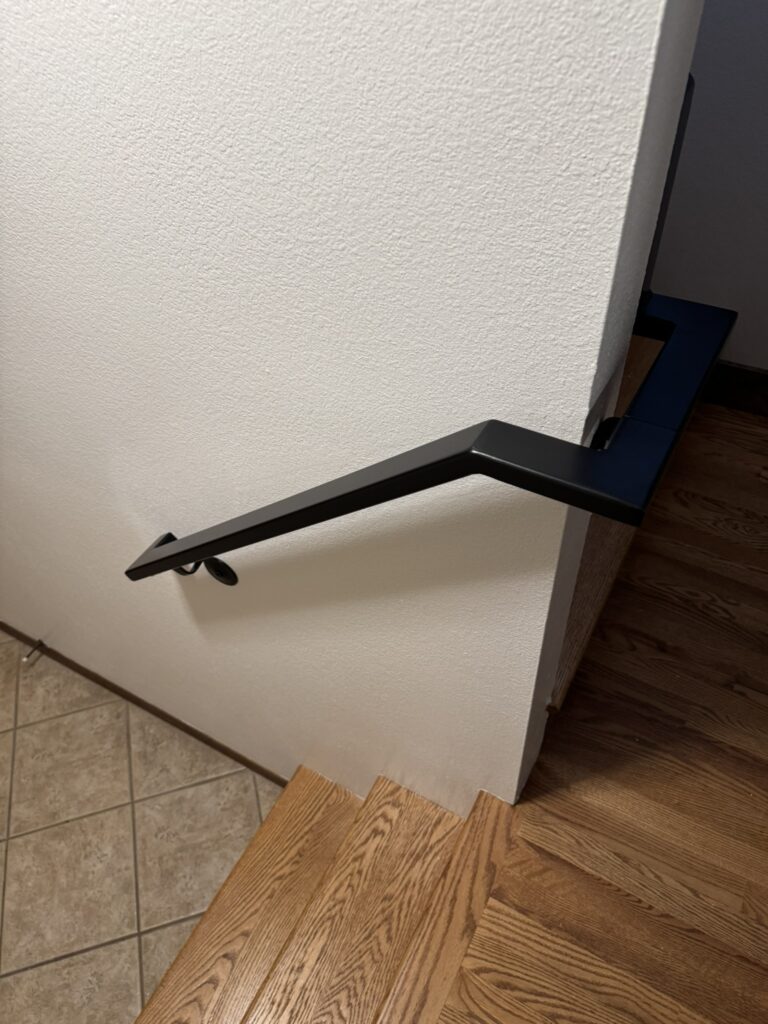 short metal hand railing for stairs